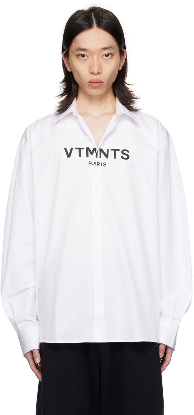 Сорочка VETEMENTS Graphic Print Shirt білий | VL22SH300W