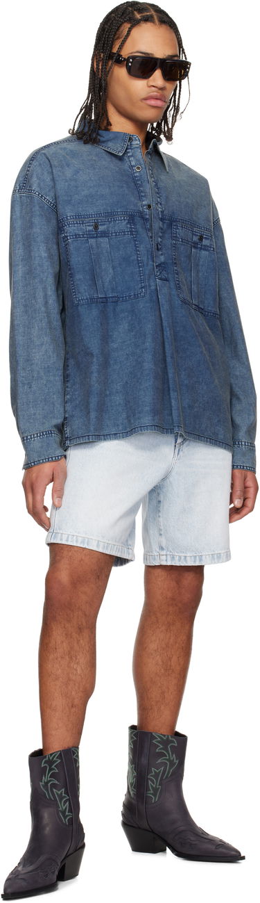 Сорочка ISABEL MARANT Isabel Marant Vittore Denim Overshirt Синій | 25PCH0228HA-C1I01H, 3