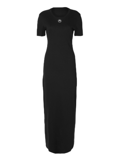 плаття Marine Serre Organic Cotton Rib Tube Dress чорний | WDR057-BK99