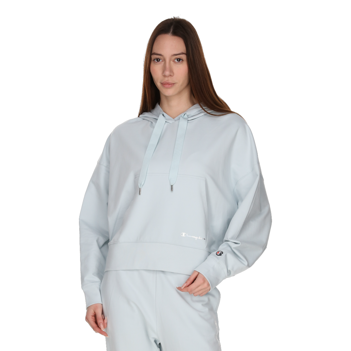 Світшоти Champion Relaxed Fit Pullover Hoodie with Drawstring and Kangaroo Pocket Синій | 118205-BS056, 0