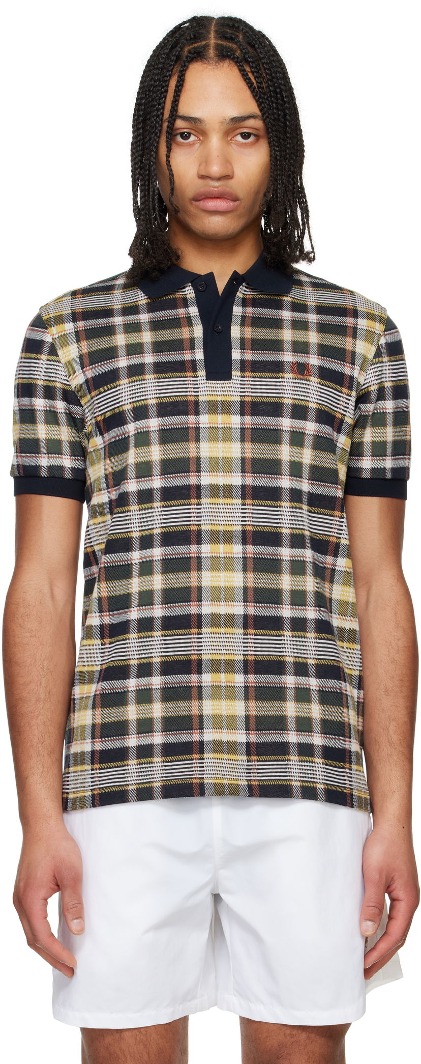 Сорочка поло Fred Perry Fred Perry Madras Check Polo Shirt Різнокольоровий | M9865
