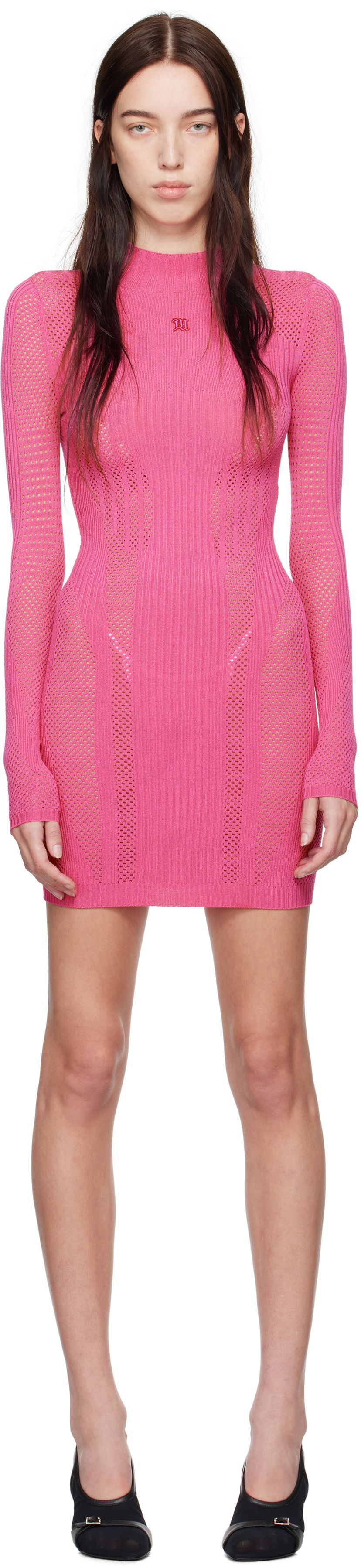 плаття MISBHV Knitted Mesh Mini Dress Рожевий | 241W501