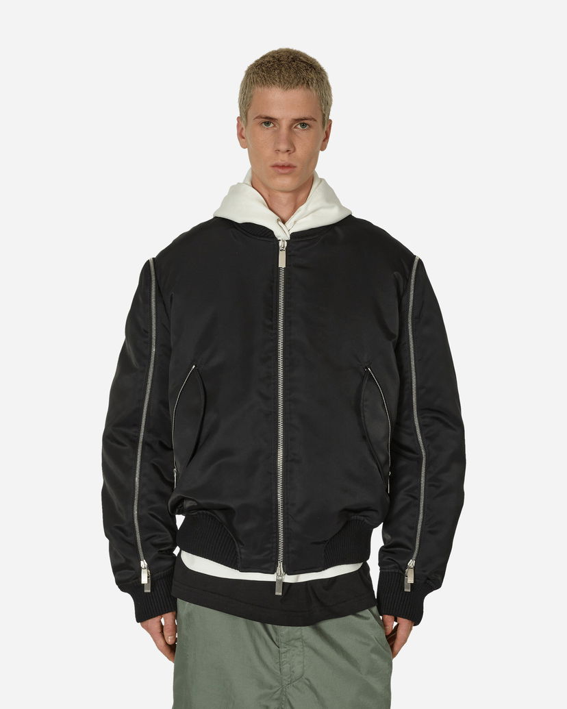 Куртка бомбер Off-White Arrow Embroidered Zip Bomber Jacket Black чорний | OMEH052F23FAB001 1010