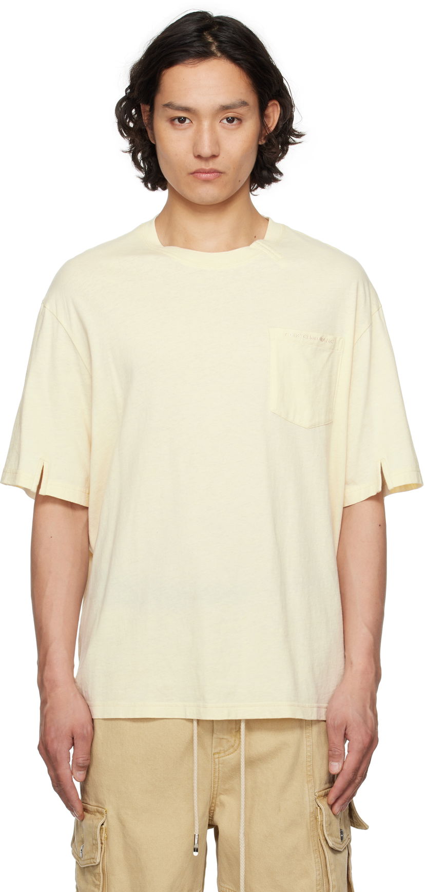 Футболка Feng Chen Wang Feng Chen Wang Deconstructed T-Shirt Жовтий | FUS19TS10