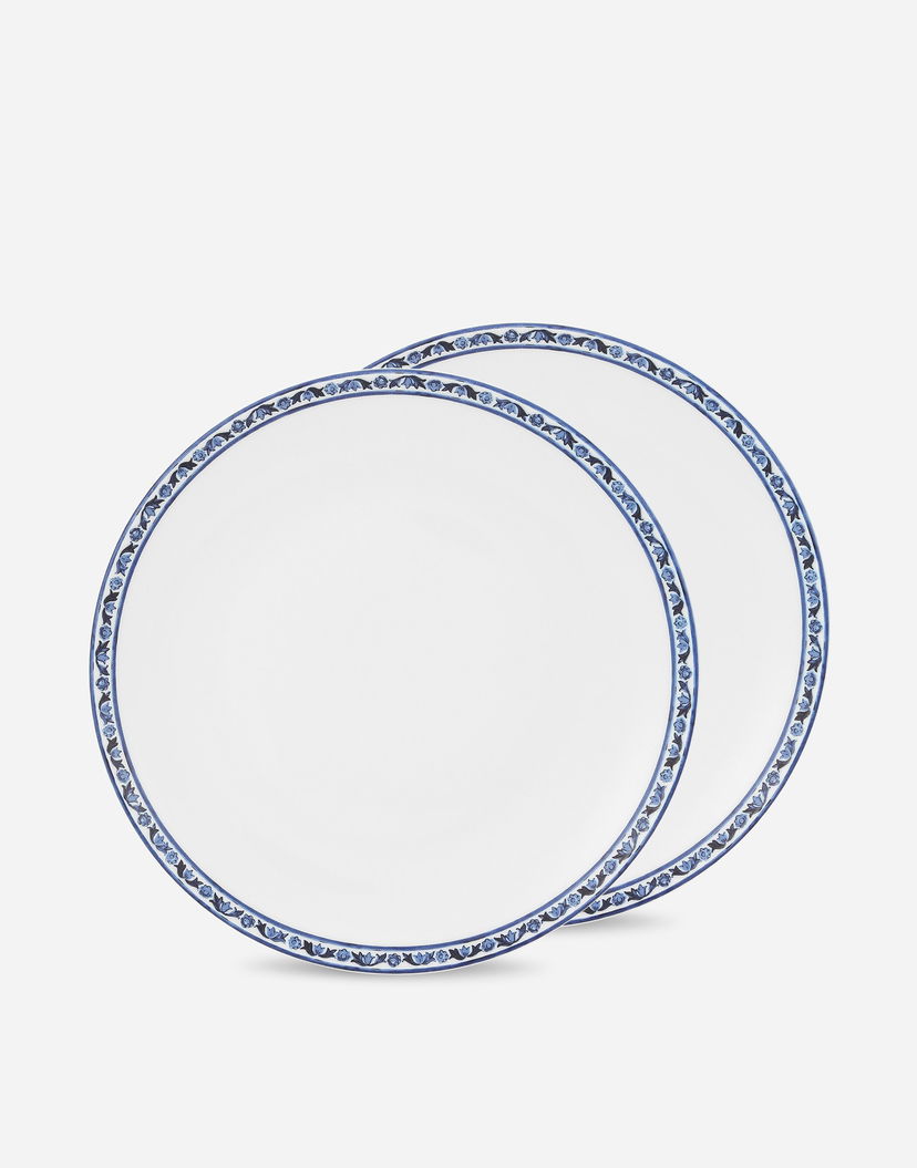 Домашній декор Dolce & Gabbana Porcelain Dinner Plates Set of 2 білий | TC0S04TCALIUB028