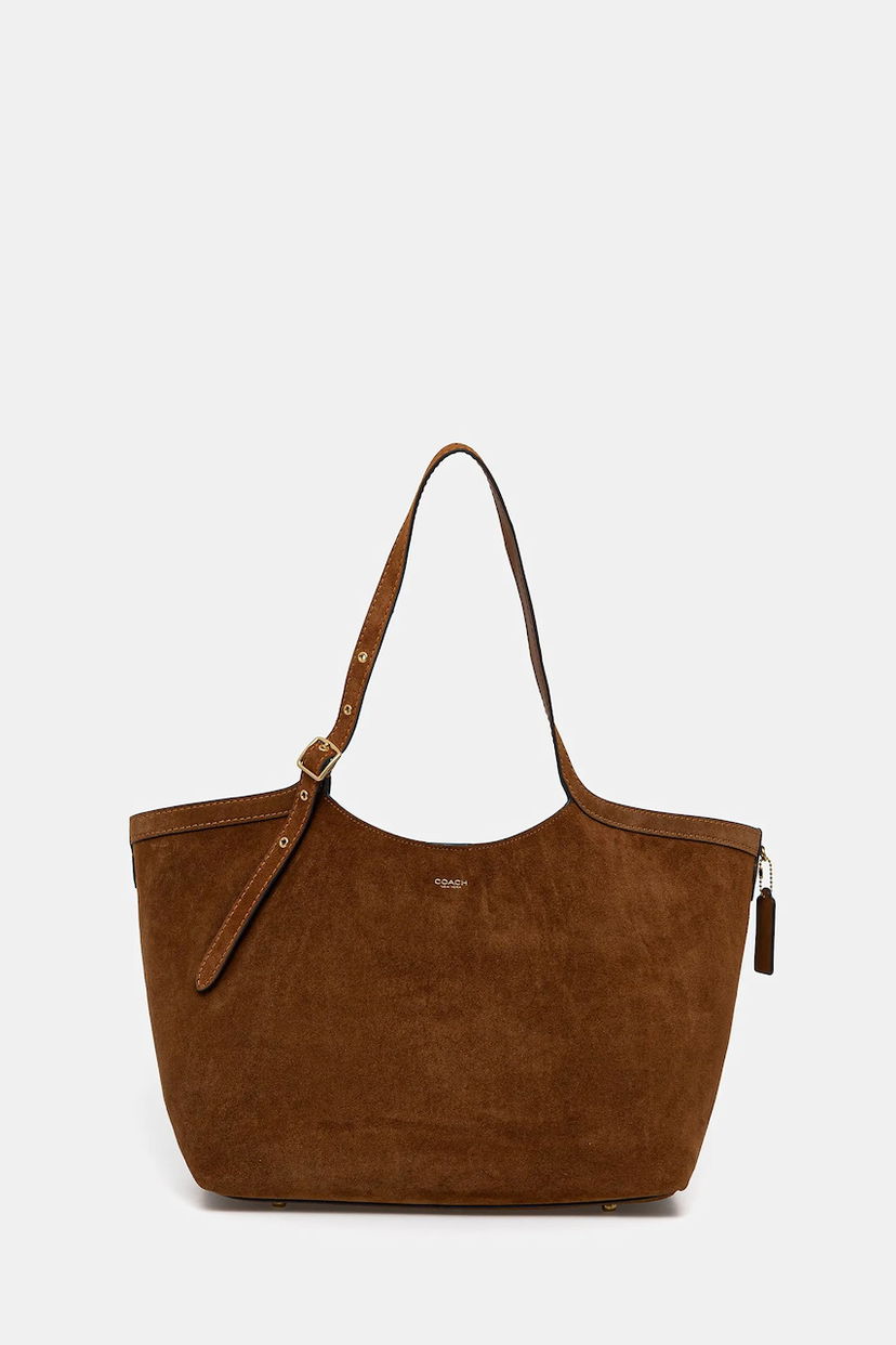 сумка-тоут Coach Coach Suede Tote Bag Коричневий | CBN47