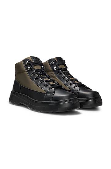 Кросівки та взуття BOSS Hiking-Style Boots Зелений | 50548694