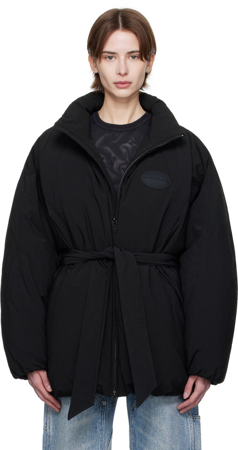 Пуховик Alexander Wang Alexander Wang Dome Logo Patch Down Jacket чорний | 1WC1253280