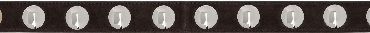 Ремені Khaite 'The Benny' Suede Belt with Silver-Tone Hardware Коричневий | 10014-726, 1