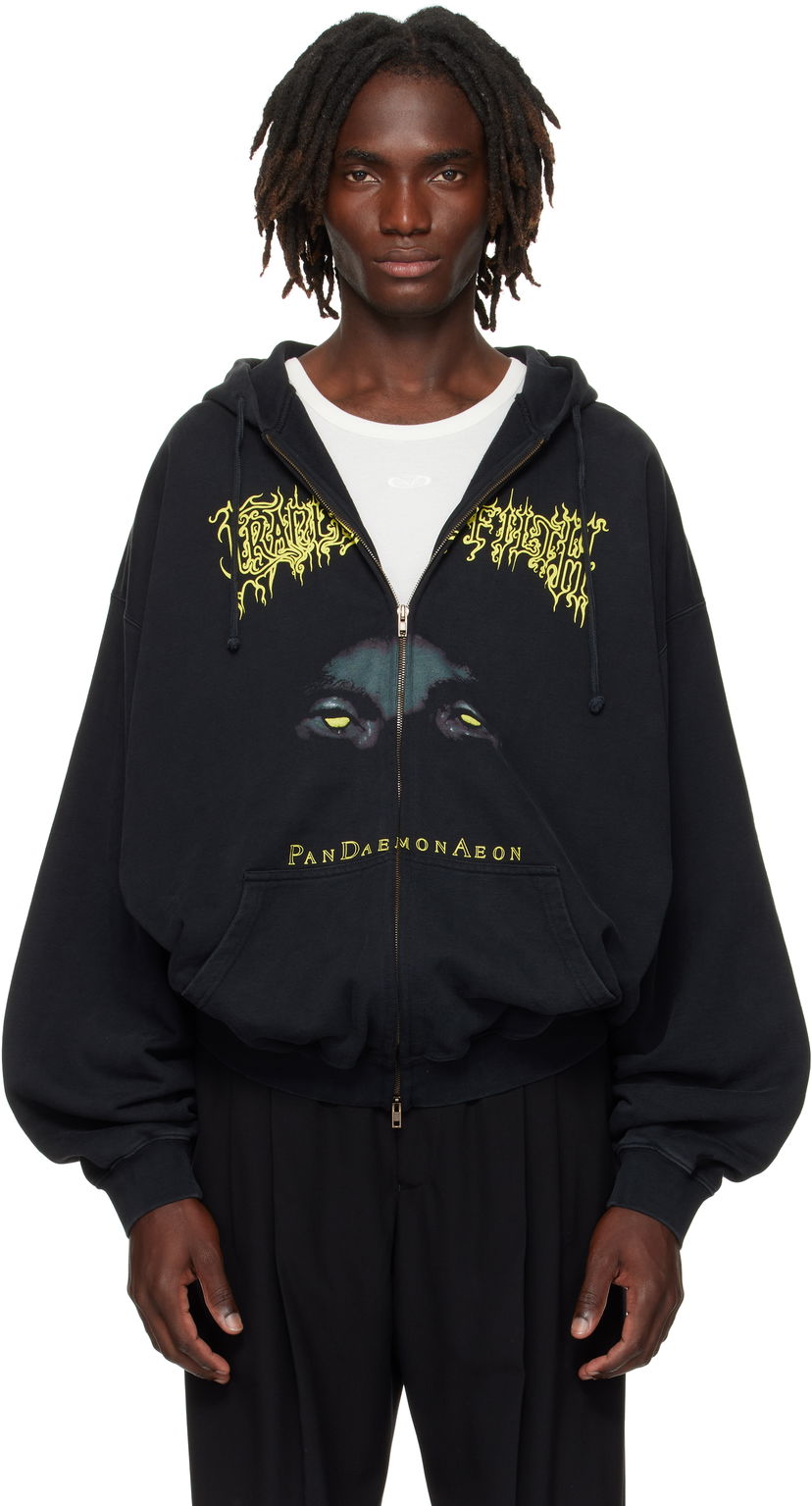 Світшоти VETEMENTS Vetements Cradle of Filth 'Pandaemonaeon' Zip-Up Hoodie чорний | UCF76ZU550B