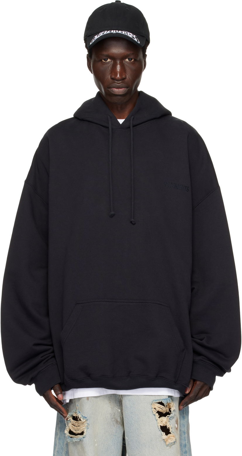 Світшоти VETEMENTS Embroidered Logo Hoodie чорний | UA66HD780B
