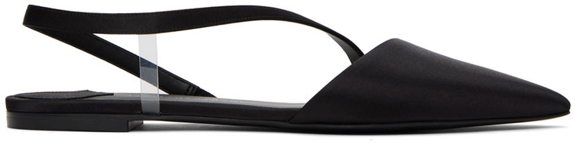 Кросівки та взуття Stella McCartney Iconic D'Orsay Satin Flats чорний | 810371E00157