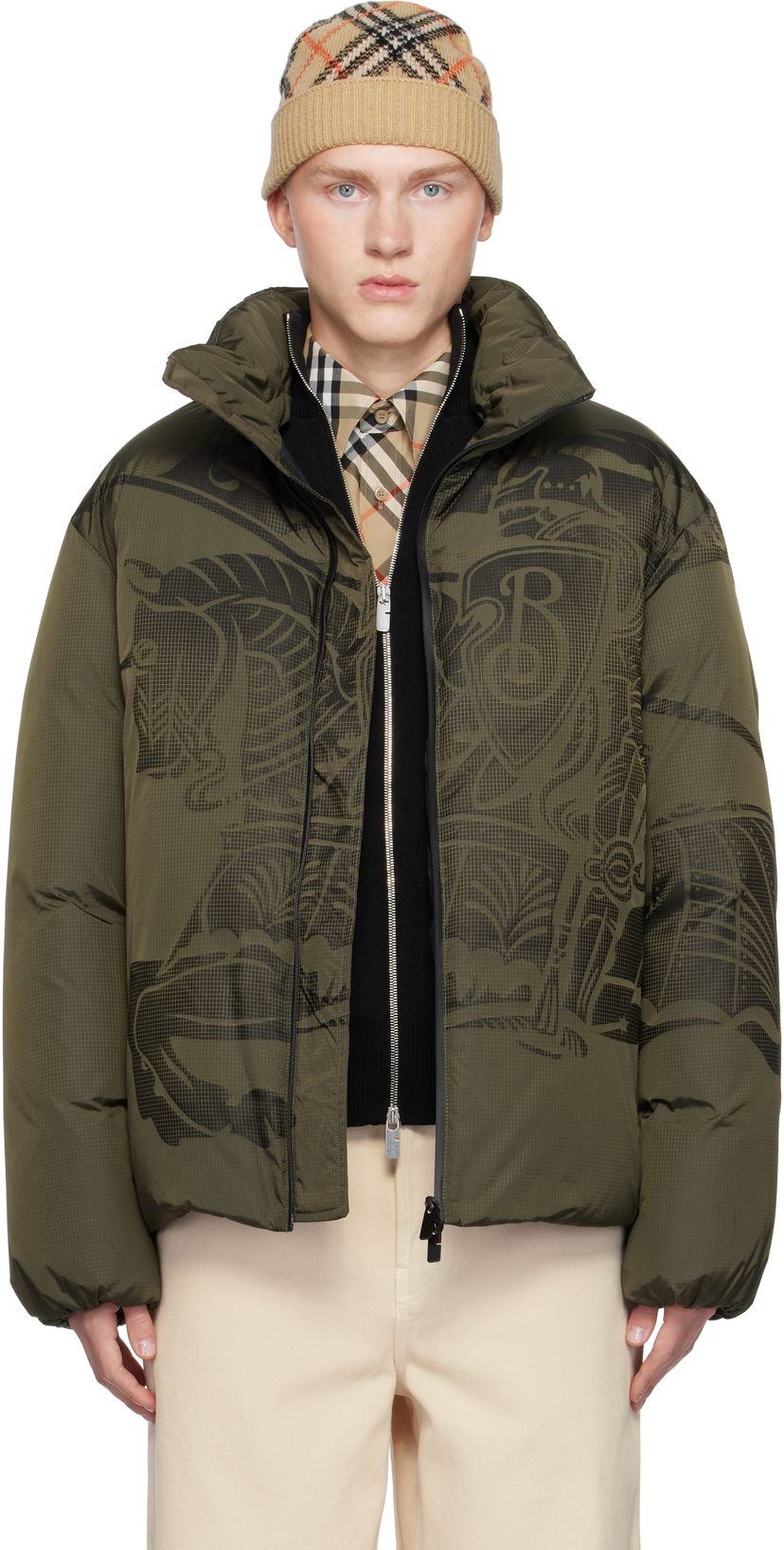 Пуховик Burberry Nylon Puffer Down Jacket Зелений | 8095196