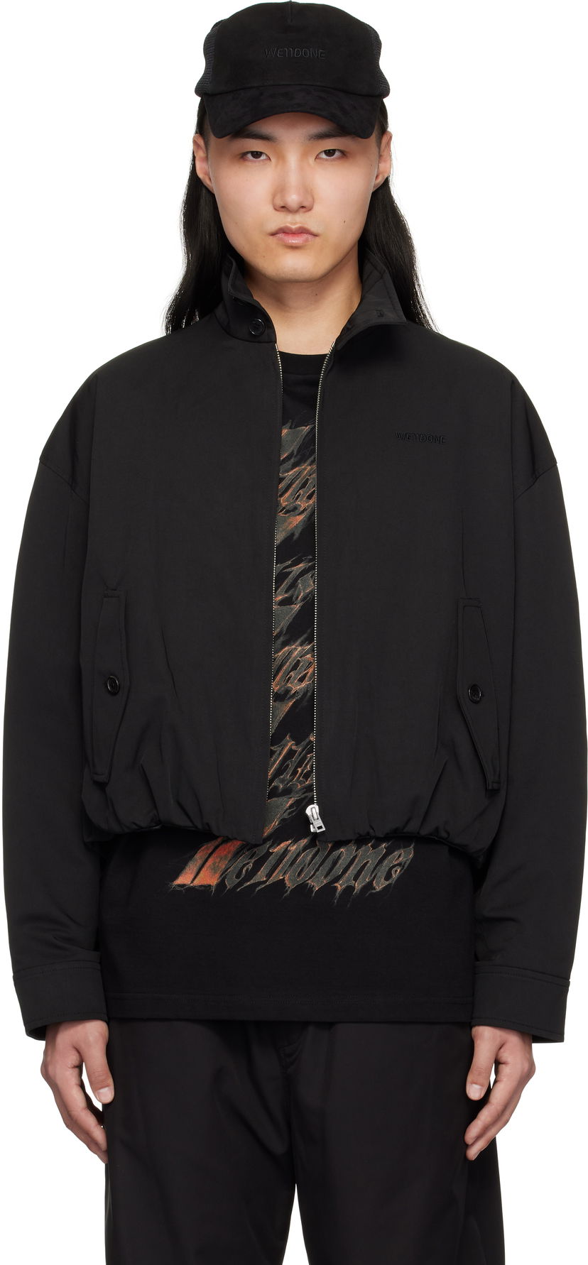 Куртка бомбер We11done We11done Harrington Jacket чорний | WD-JP0-25-003-U-BK