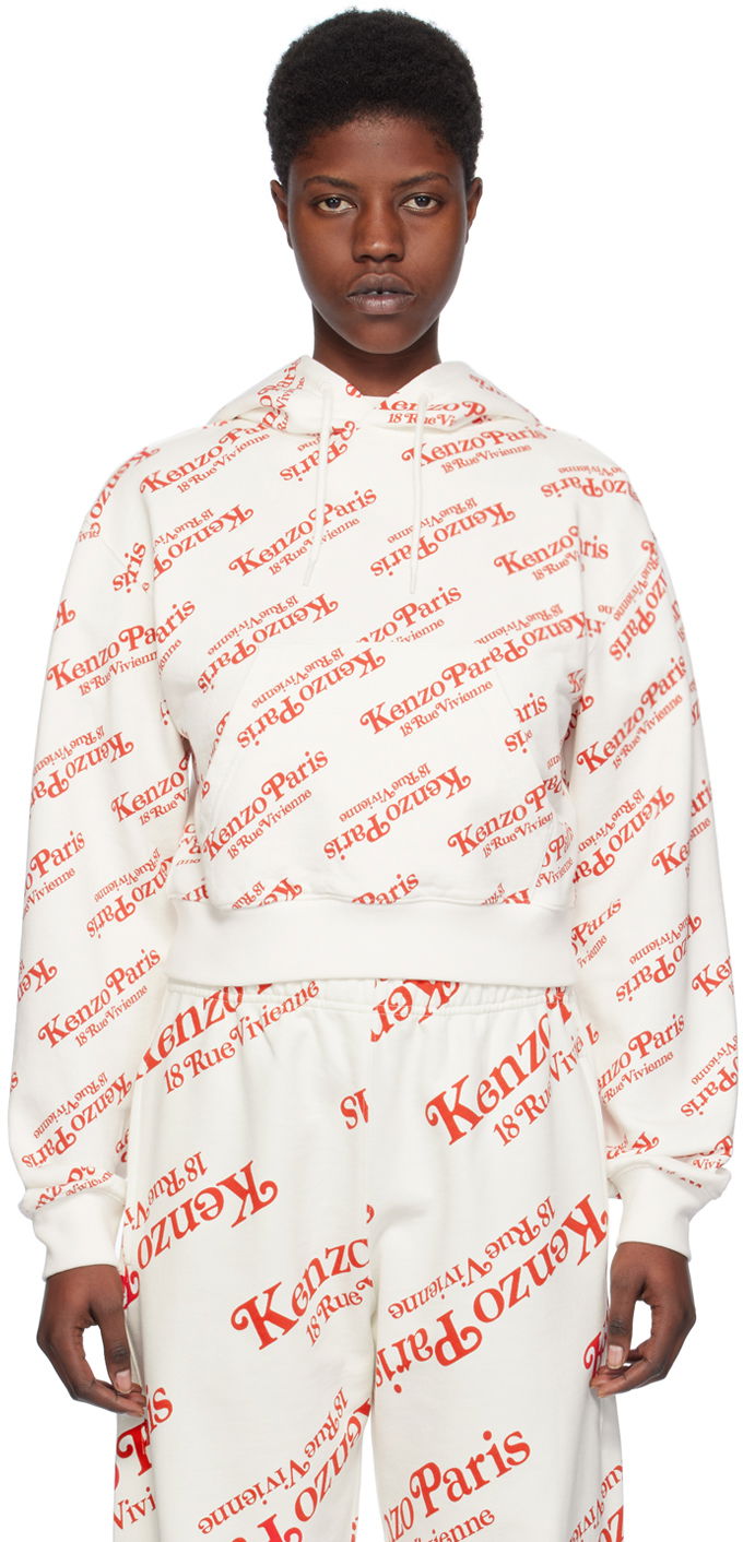 Світшоти KENZO Off-White Paris Verdy Edition Hoodie білий | FE52SW1234MI