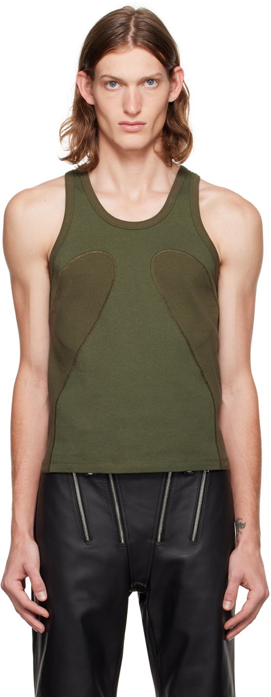 Безрукавка Dion Lee Ribbed Tank Top Зелений | C3064P22