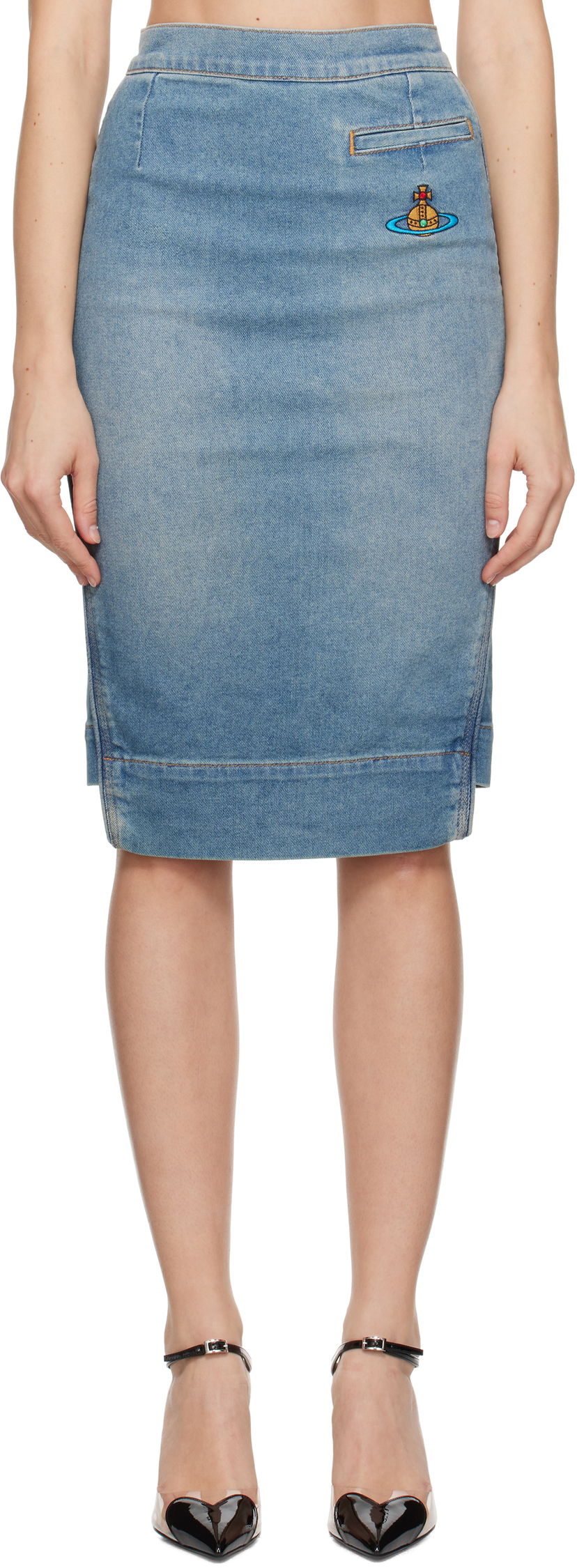 Спідниця Vivienne Westwood Denim Midi Skirt Синій | 19030019-W010G-
