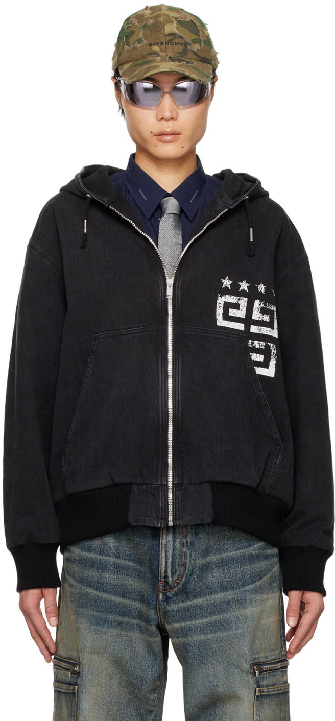 Куртка Givenchy Zip Denim Jacket чорний | BM017F5YAA001