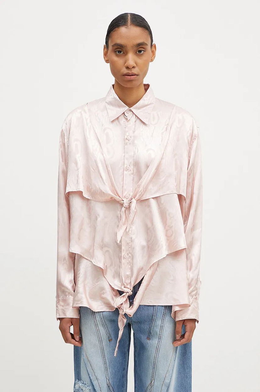 Сорочка Martine Rose Knotted Relaxed Shirt Рожевий | 436WS08106