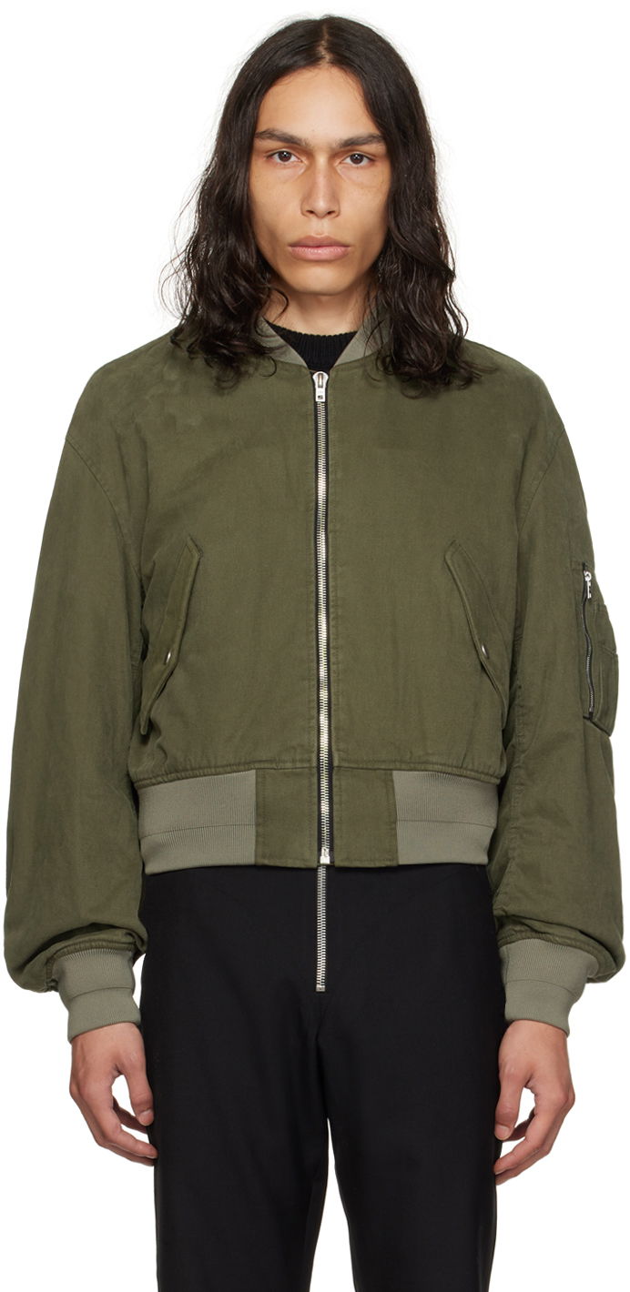 Куртка бомбер We11done We11done Dropped Shoulder Bomber Jacket Зелений | WD-JP3-23-014-U-KK