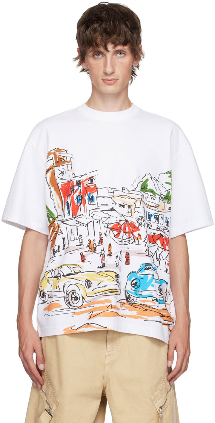 Футболка Jacquemus White La Casa 'Le t-shirt Largo' T-Shirt білий | 24H246JS272-2102