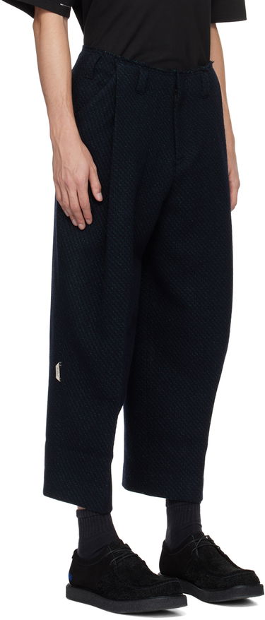 Штани ADER ERROR Raw Edge Cropped Trousers чорний | BMADFWSA0201BK, 4