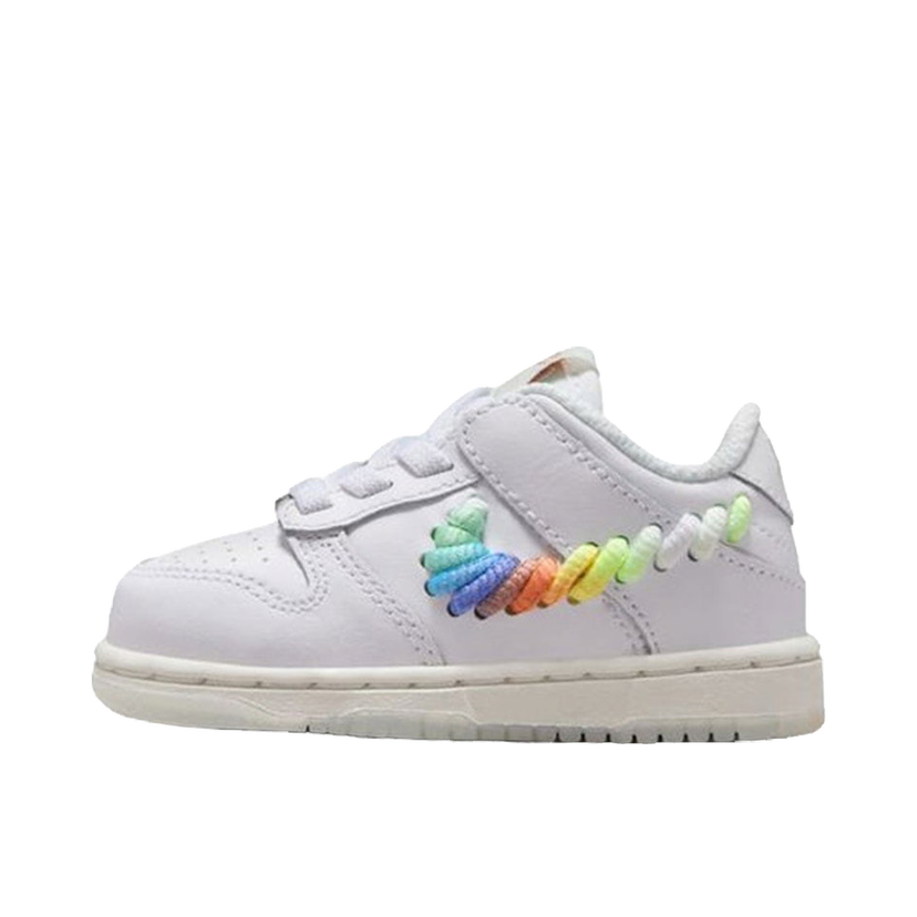Кросівки та взуття Nike Dunk Low SE Rainbow Lace Swoosh (TD) білий | FQ1924-100