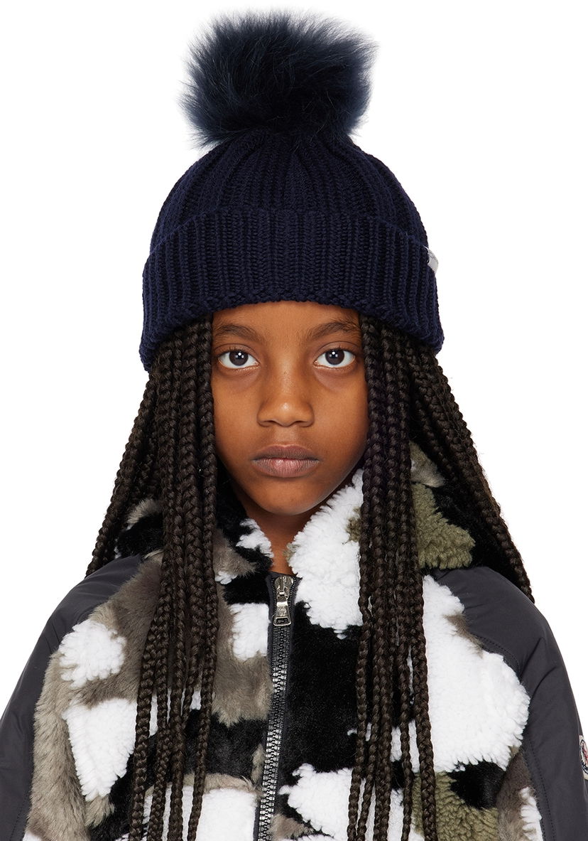 Шапка WOOLRICH Woolrich Kids Pom Pom Beanie темно-синій | CFWKAC0145FRUF0428