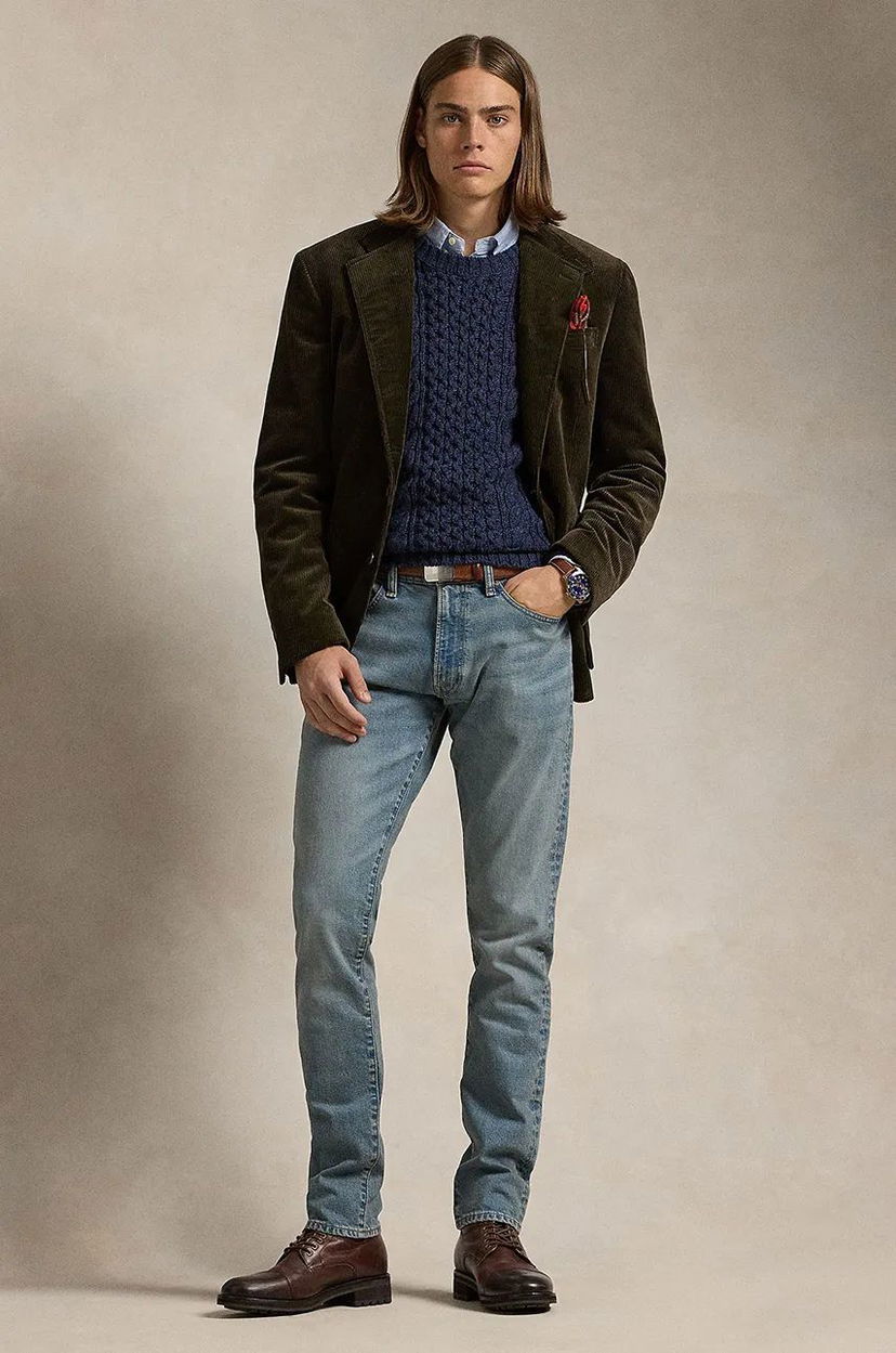 Джинси Polo by Ralph Lauren Slim Fit Light Wash Denim Jeans Синій | 710956084