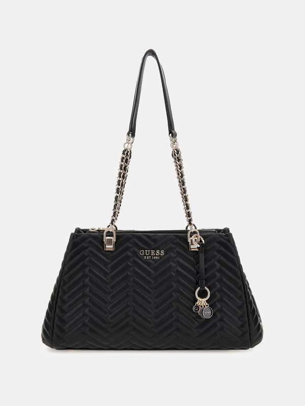 Сумочка GUESS Quilted Shopper Bag чорний | HWQG9508090
