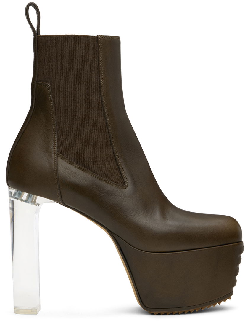 Одяг Rick Owens Rick Owens Porterville Minimal Grill Beatle 65 Chelsea Boots Зелений | RP02D3847 LOO0