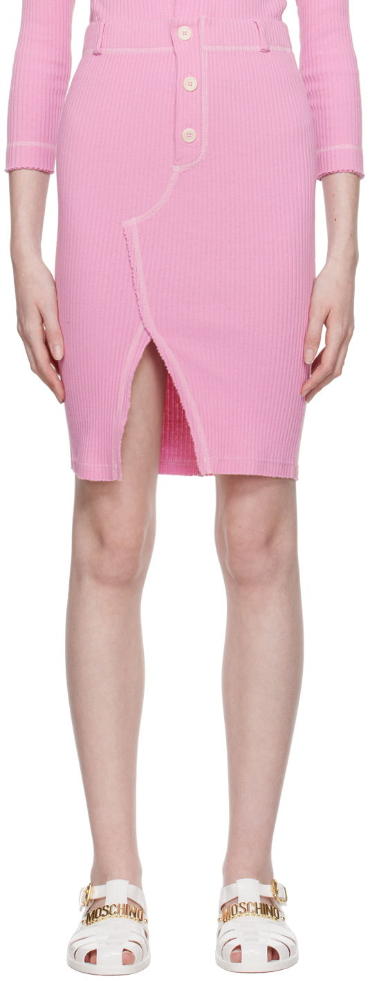 Спідниця Moschino Moschino Jeans Vented Midi Skirt Рожевий | 0112 8266