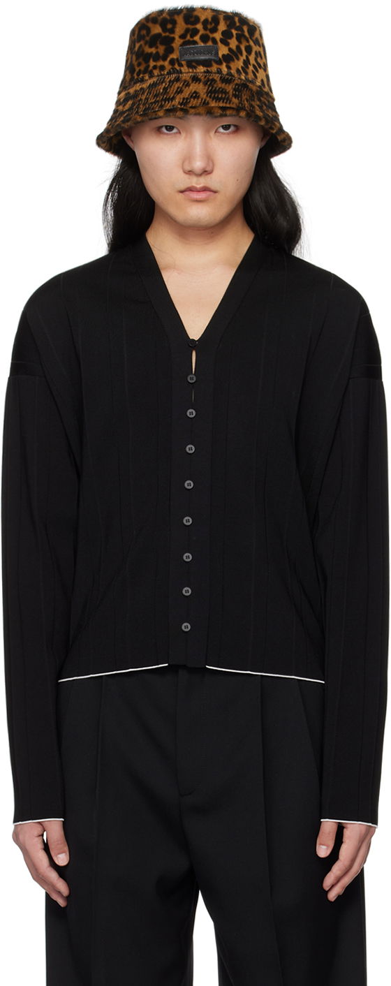 Cветр Jacquemus Les Sculptures 'Le cardigan plissé' Cardigan чорний | 24E245KN298-2355