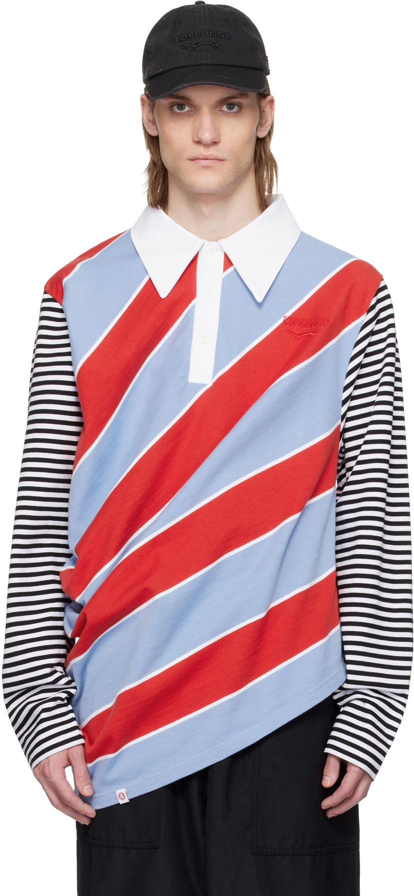 Сорочка поло Charles Jeffrey Loverboy Charles Jeffrey LOVERBOY Topsy Turvy Rugby Polo Різнокольоровий | 54101201