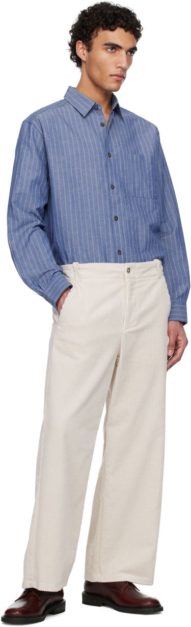 Сорочка A.P.C. A.P.C. Striped Button-Down Shirt Синій | COHFW-H12532, 4