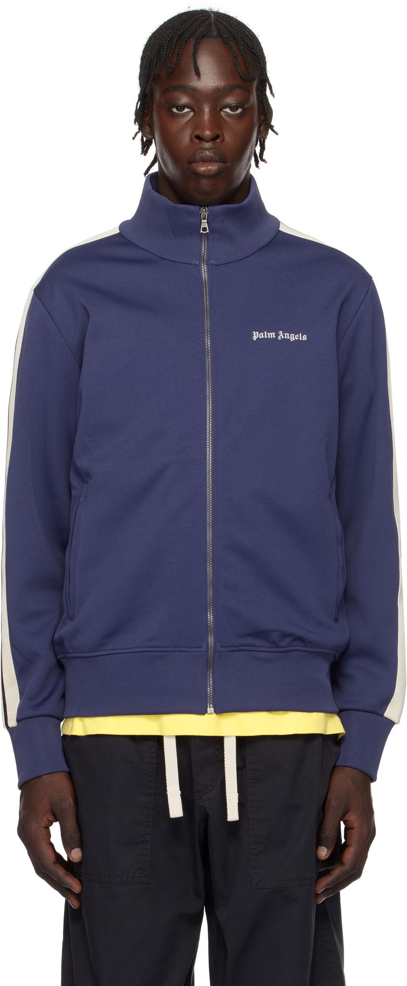 Вітровка Palm Angels Classic Logo Track Jacket темно-синій | PMBD058C99FAB0024603