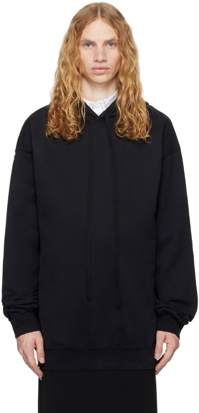 Світшоти Ann Demeulemeester Ann Demeulemeester Ollie Printed Comfort Hoodie чорний | 2402-M-JSW01-37-FA185-099