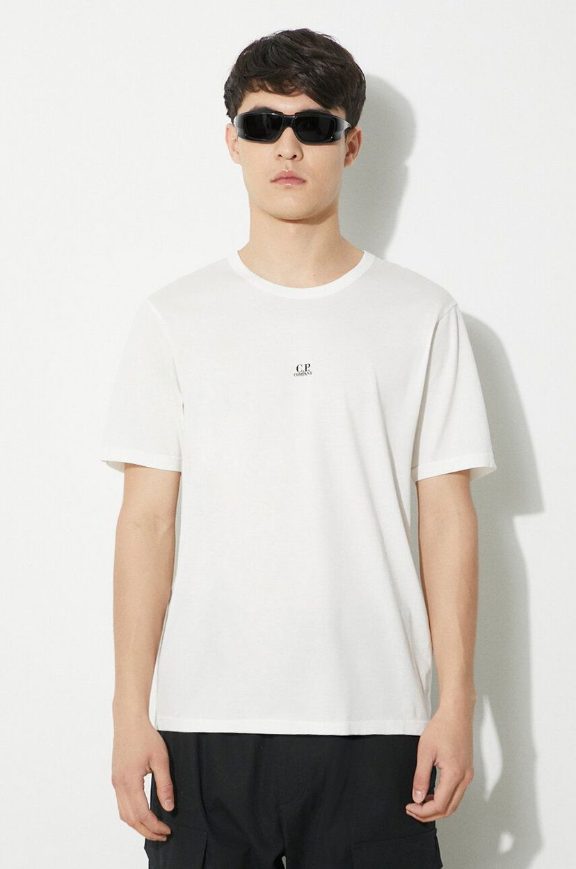 Футболка C.P. Company Mercerized T-Shirt білий | 16CMTS088A006374G