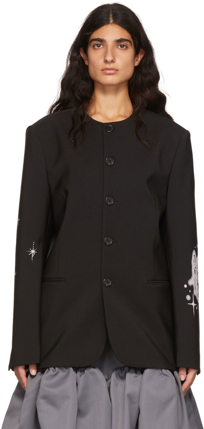 Куртка We11done We11done Polyester Buttoned Jacket чорний | WD-JK1-22-099-M-BK