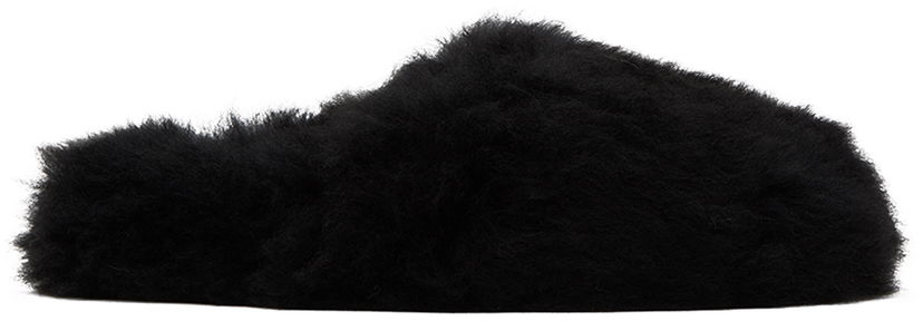 Одяг Yves Salomon Yves Salomon Toscana Fur Slippers чорний | 24W23WAA342XXTOSX