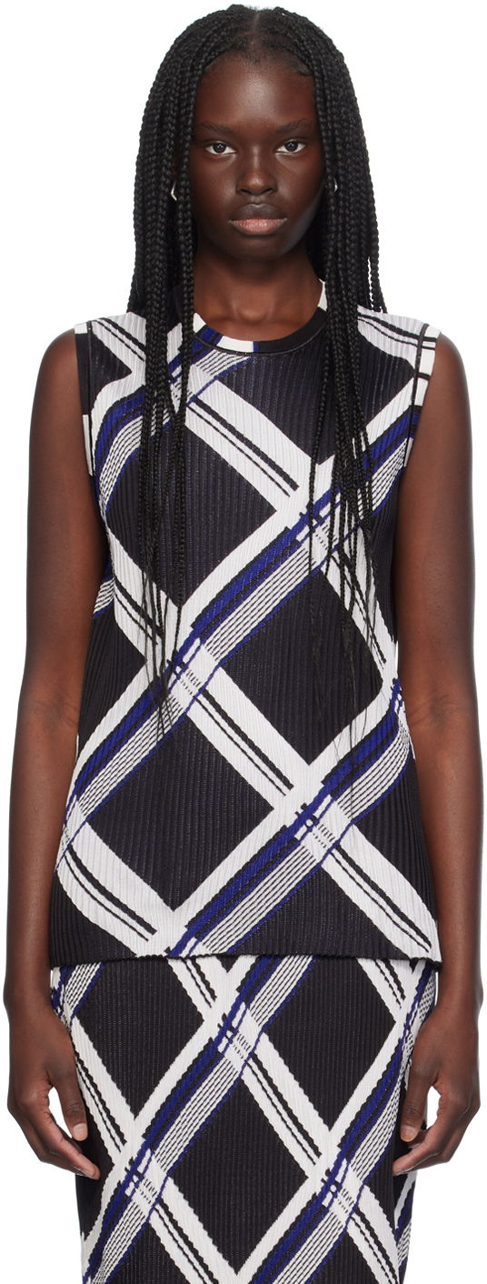 Безрукавка Burberry Silk Check Tank Top чорний | 8088896