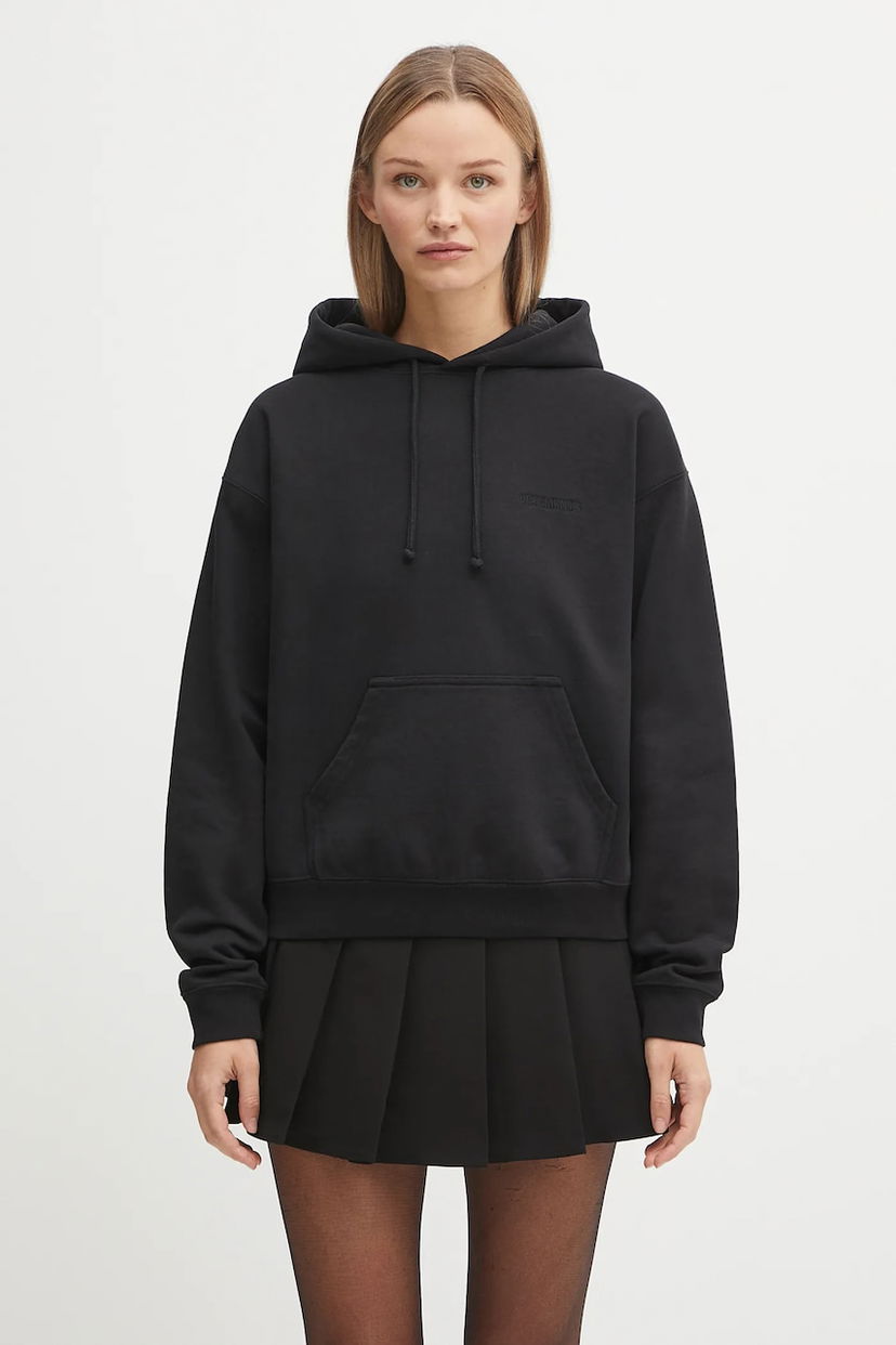Світшоти VETEMENTS VETEMENTS Logo Fitted Hoodie чорний | UH76HD130B