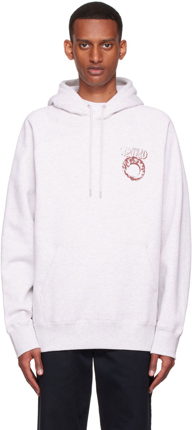 Світшоти WOOD WOOD Logo Print Pullover Hoodie Сірий | 12225601-2493