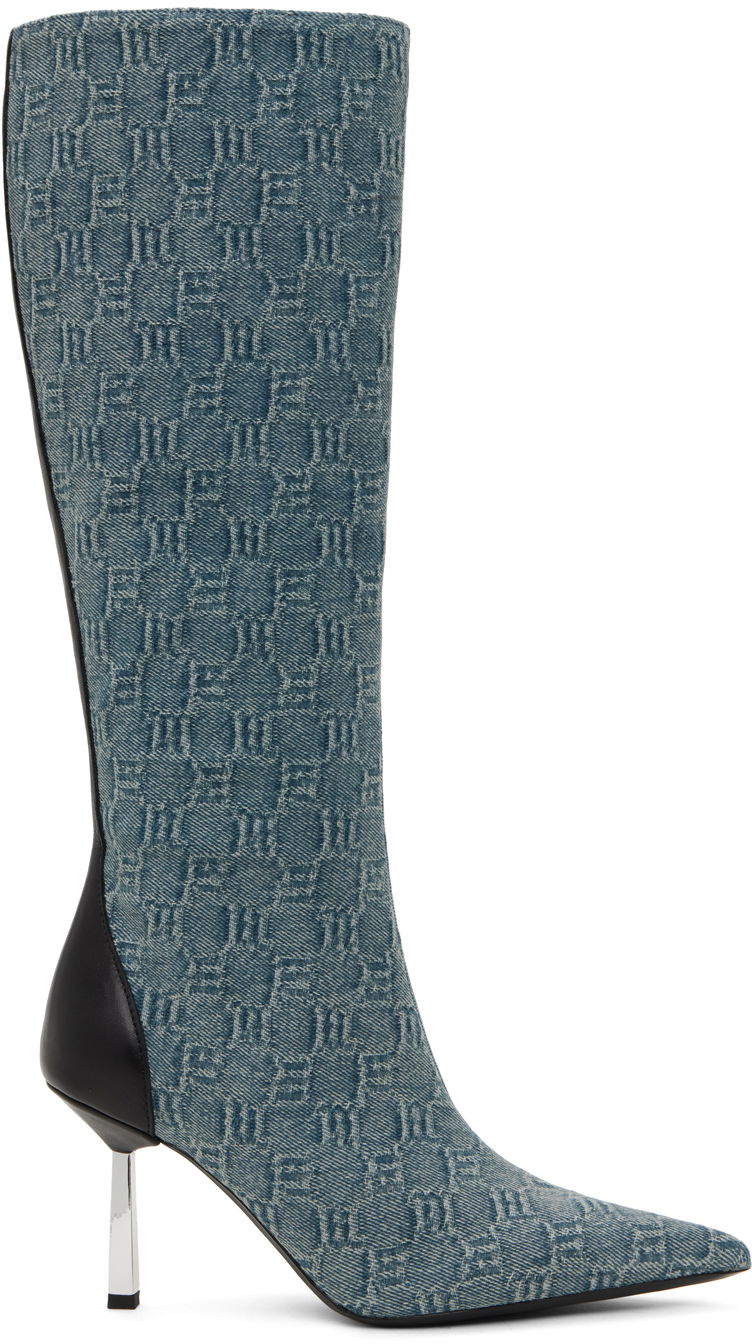 Одяг MISBHV MISBHV Sasha Denim Knee-High Boots Синій | 240BW931
