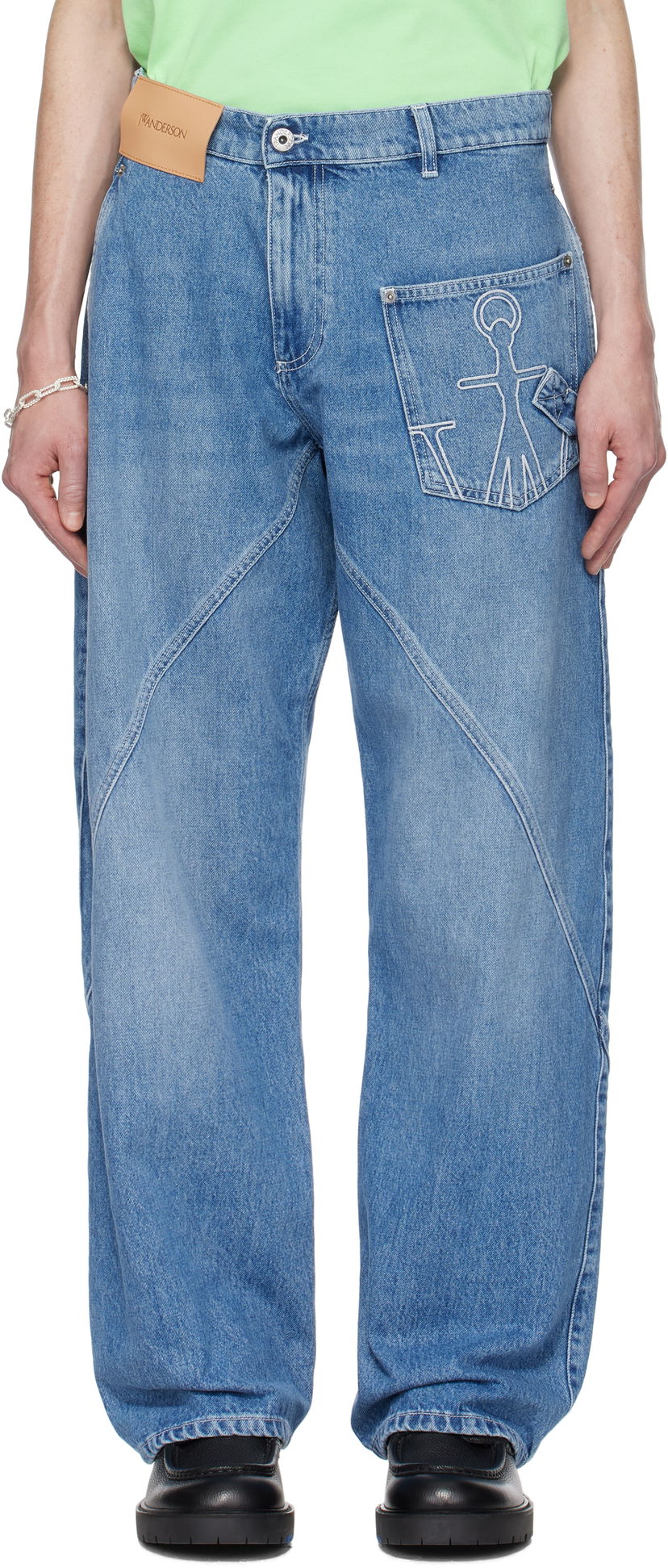 Джинси JW Anderson JW Anderson Twisted Workwear Jeans Синій | DT0110-PG1735