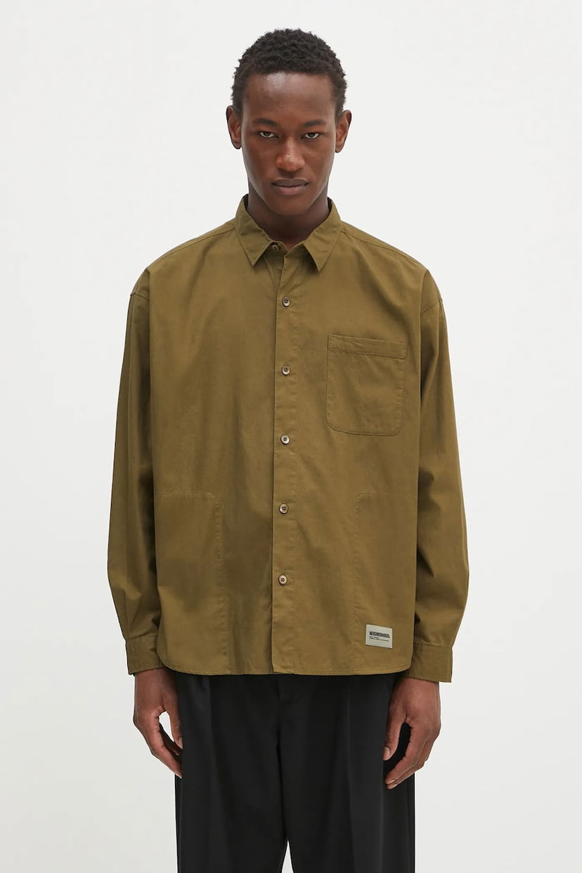 Сорочка Neighborhood NEIGHBORHOOD Plain Shirt Ls Regular Fit Button-Down Зелений | 242SPNH.SHM02