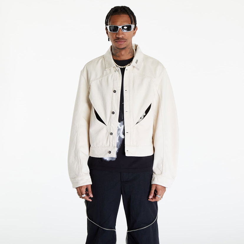 Куртка HELIOT EMIL Equisetum Cutout Denim Jacket білий | HE_M_02_087_ST18