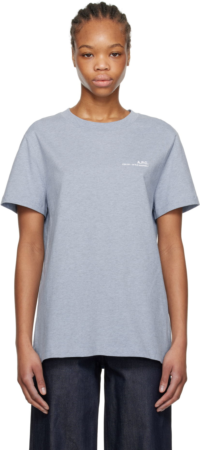 Футболка A.P.C. A.P.C. Standard Item Overdye T-Shirt Синій | COHBO-M26421