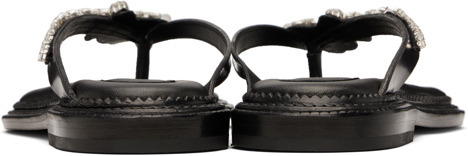 Кросівки та взуття Simone Rocha Simone Rocha Embellished Flower Flip-Flops чорний | SLD54B 0740, 1