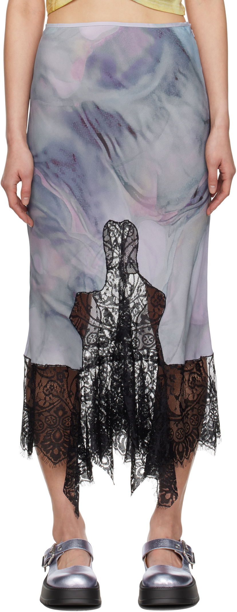 Спідниця Collina Strada Collina Strada Hiss Lace Midi Skirt Різнокольоровий | XX7120